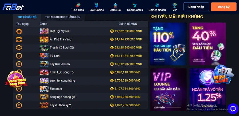 Khuyến mãi độc quyền win2888